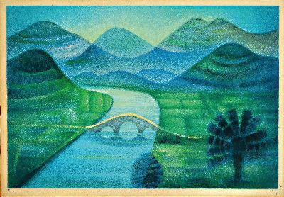 Image Louis Toffoli, 1907 Triest-1999 Paris, Le pont chinois, Farblithographie von 1977, ...