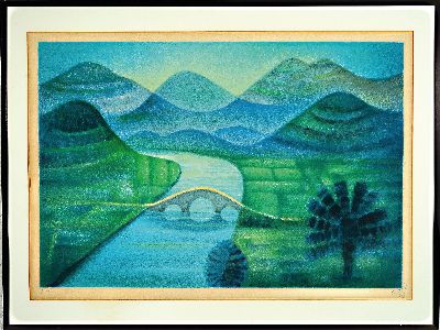 27029949k - Louis Toffoli, 1907 Triest-1999 Paris, Le pont chinois, Farblithographie von 1977, ...