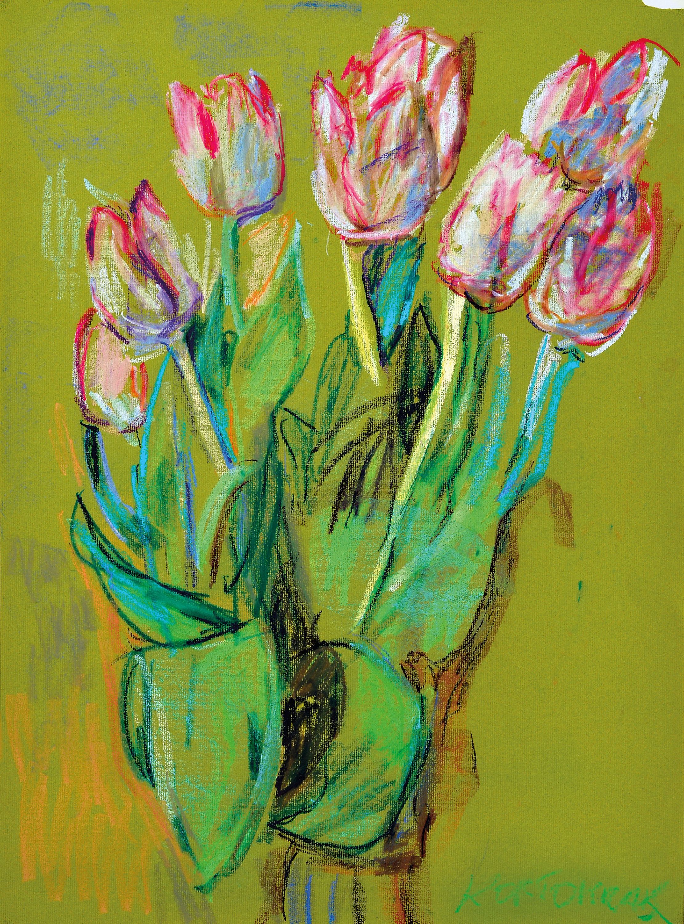 Image 27030154 - Rudolf Kortokraks, 1928 Ludwigshafen am Rhein-2014 Hallein/Österreich, Tulpenstrauss, ...