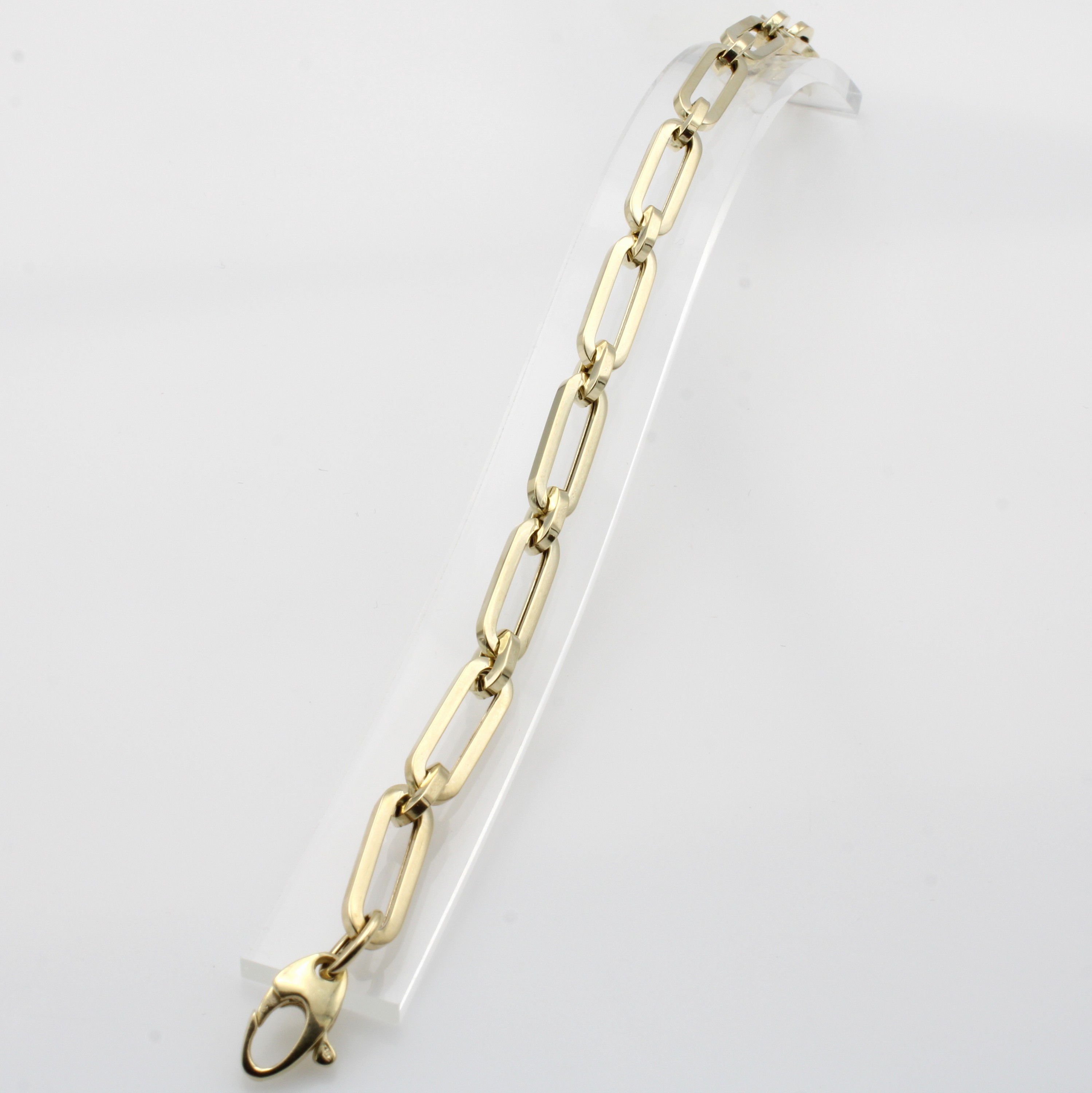 Image 27030254 - Armband, GG 585/000, längliche Glieder, Karabinerschl., L. ca. 21.5 cm Schätzpreis: ...