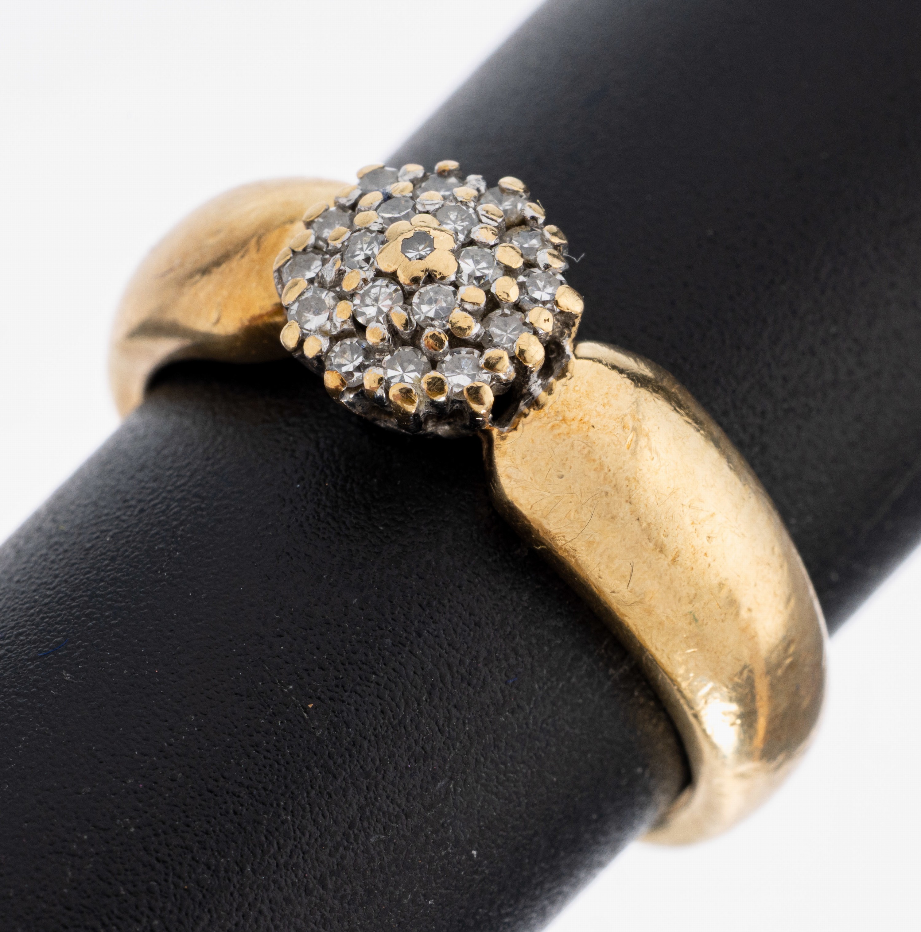 Image 27030256 - 14 kt Gold Diamant-Ring, GG 585/000, Ringkopf rhod., 19 8/8-Diamanten zus. ca. 0.10ct ...