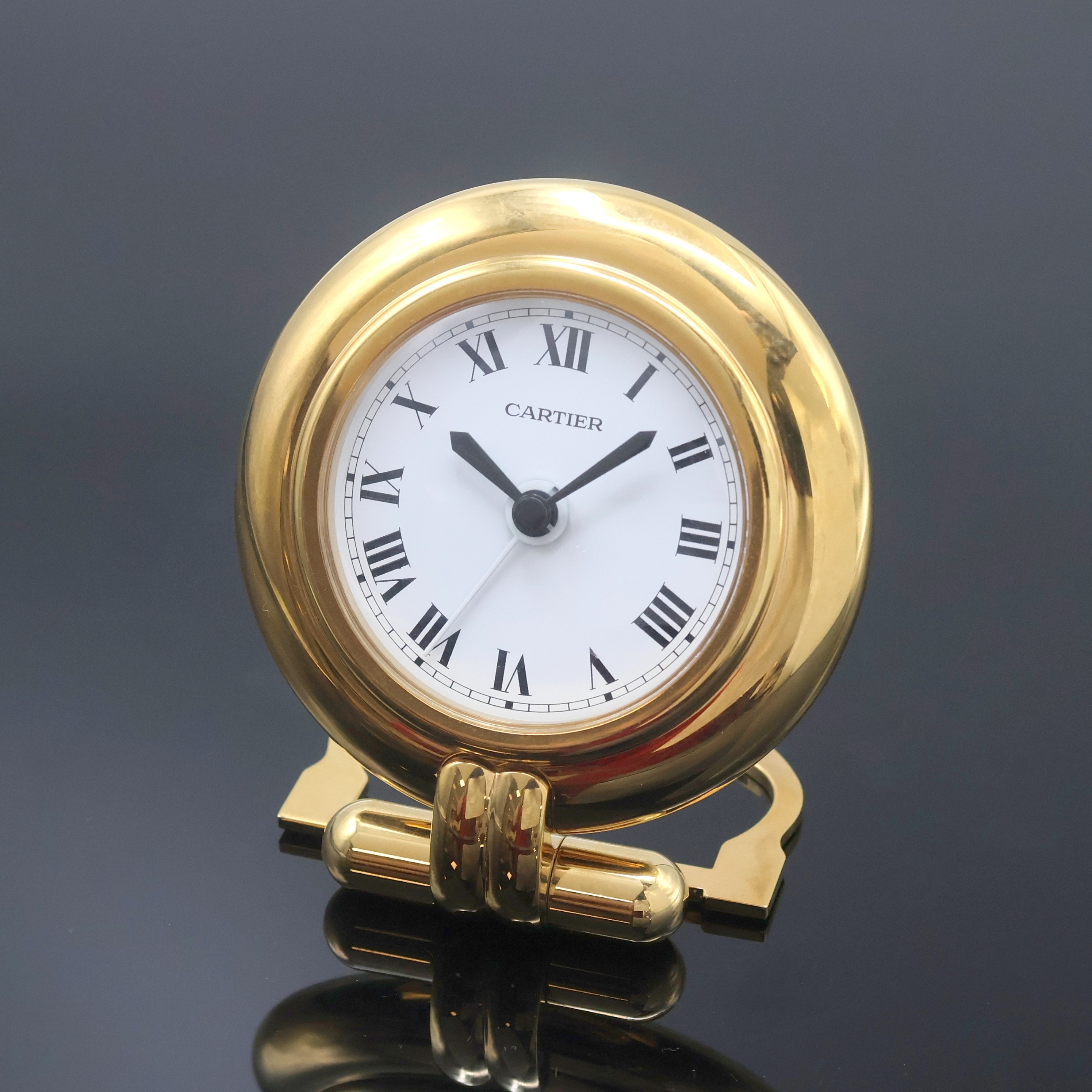 Image 27030262 - CARTIER Colisee Tischwecker, Schweiz um 1990, quarz, verg. aufstellbares Gehäuse, ...