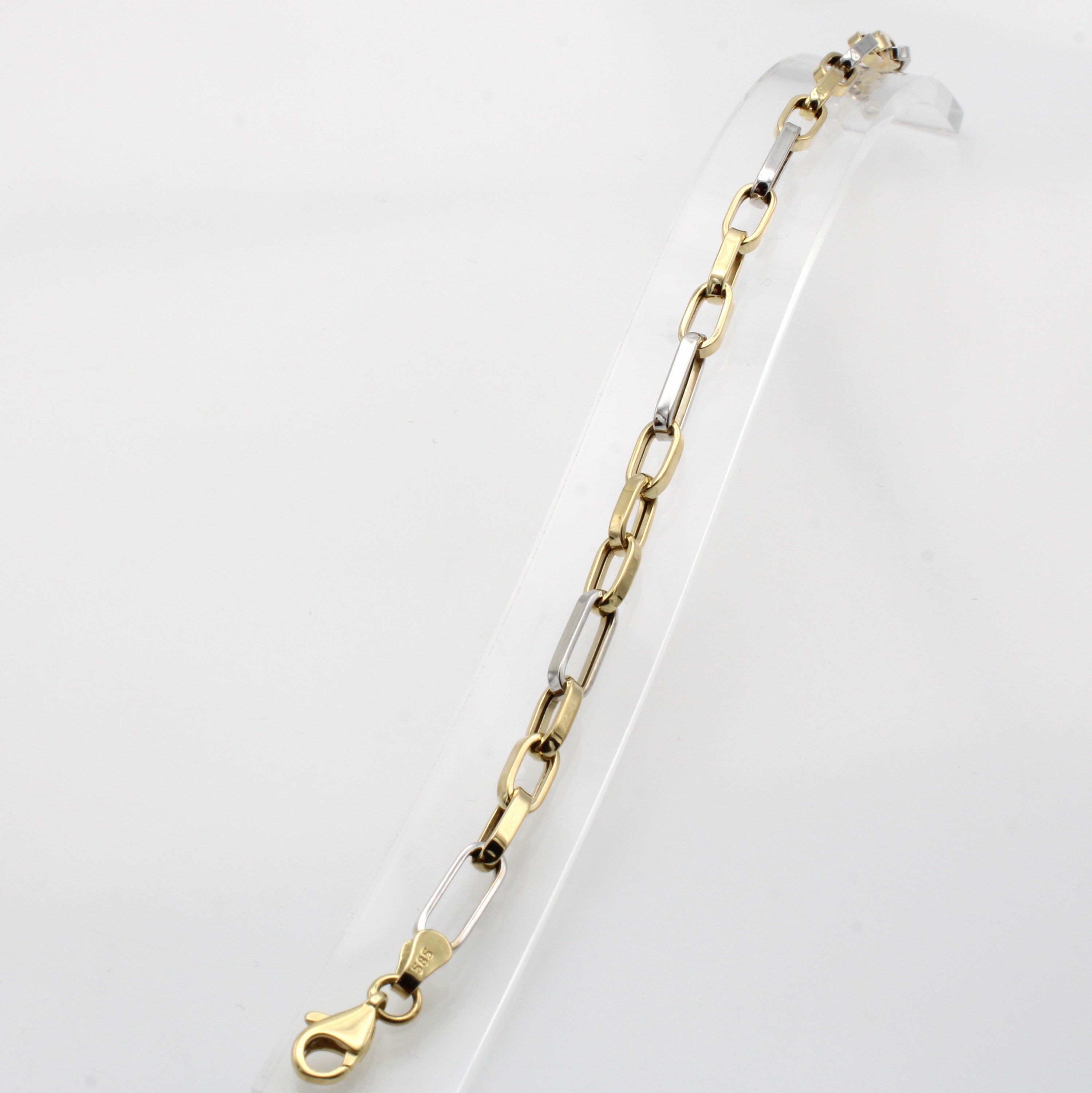 Image 27030272 - Armband, GG/WG 585/000, im Figaro-Anker-De- sign, Karabinerschl., L. ca. 19 cm