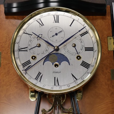 27030206a - KIENINGER 7-Tage Pendeluhr mit Vollkalender und Westminsterschlag Nummer 265, ...