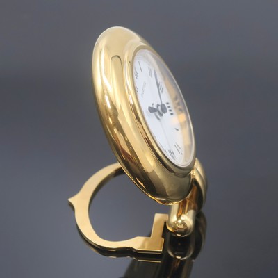 27030262b - CARTIER Colisee Tischwecker, Schweiz um 1990, quarz, verg. aufstellbares Gehäuse, ...