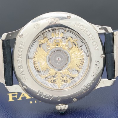 27030285e - FABERGE seltene, auf 25 Stück limitierte Armbanduhr AGATHON in WG 750/000 Referenz M- ...