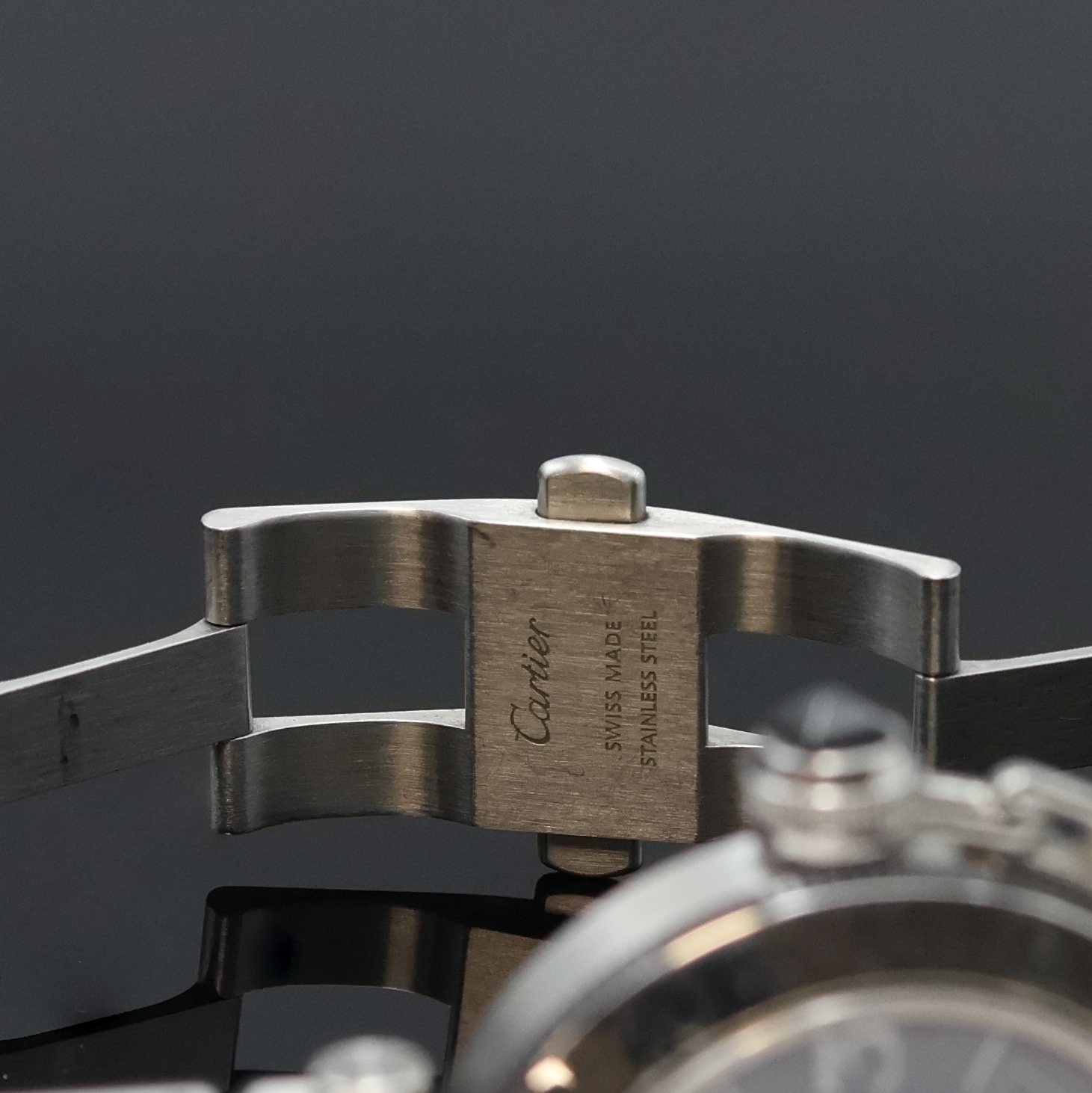 Detail c: CARTIER Herrenarmbanduhr Modell Pasha Seatimer Referenz 2790, Automatik, Schweiz um 2010, Edelstahl/Kautschuk kombiniert inkl. Gliederband m. dopp. ...