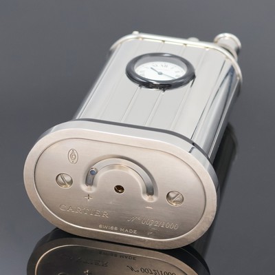 27032834e - CARTIER auf 1000 Stück limitiertes Tischfeuerzeug mit integrierter Uhr, Schweiz 1990er ...