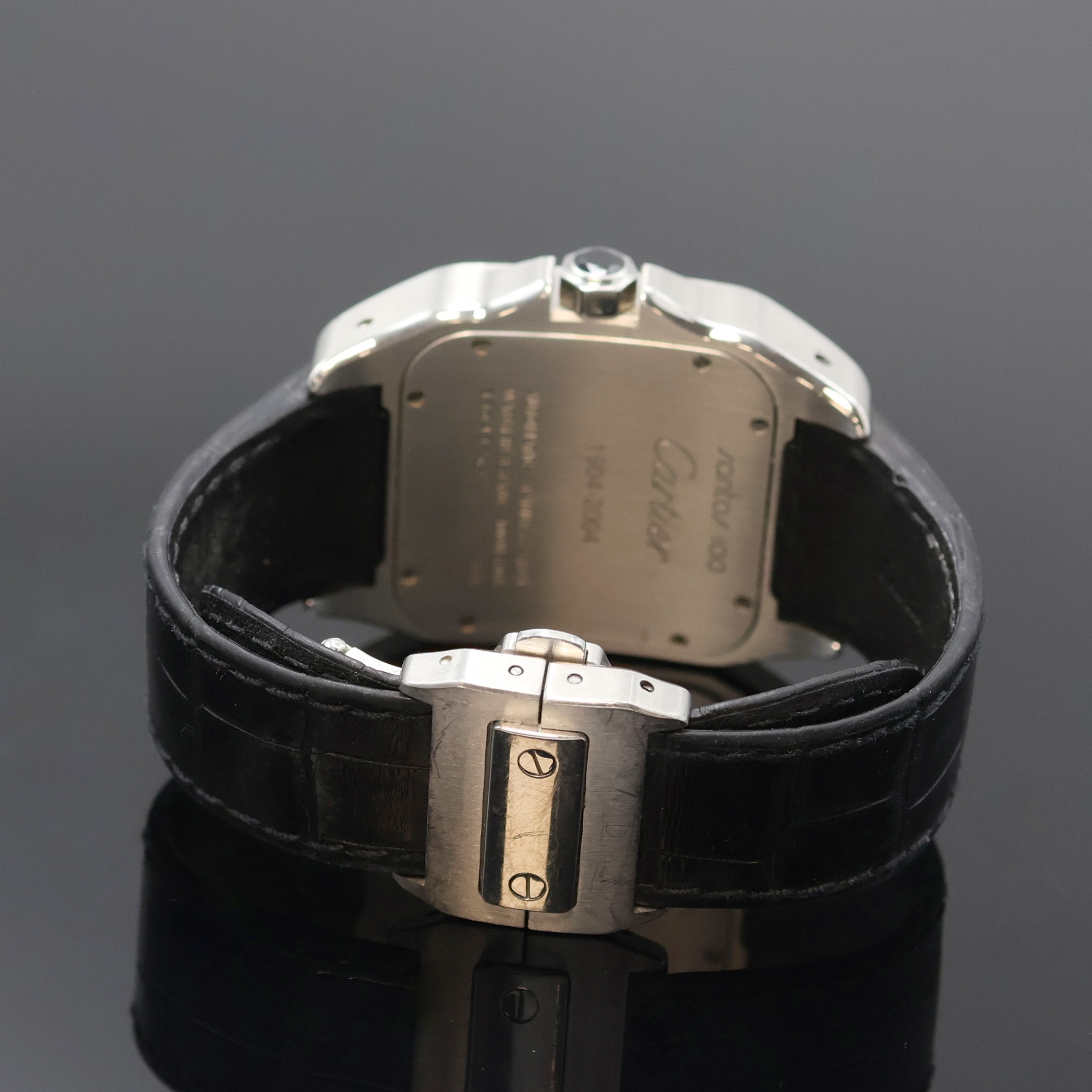 Detail b: CARTIER Armbanduhr Santos 100 Referenz 2656, Automatik, Schweiz um 2004, hergestellt zum 100. Jubiläum der Serie Santos, Edelstahlgeh. inkl. orig. ...
