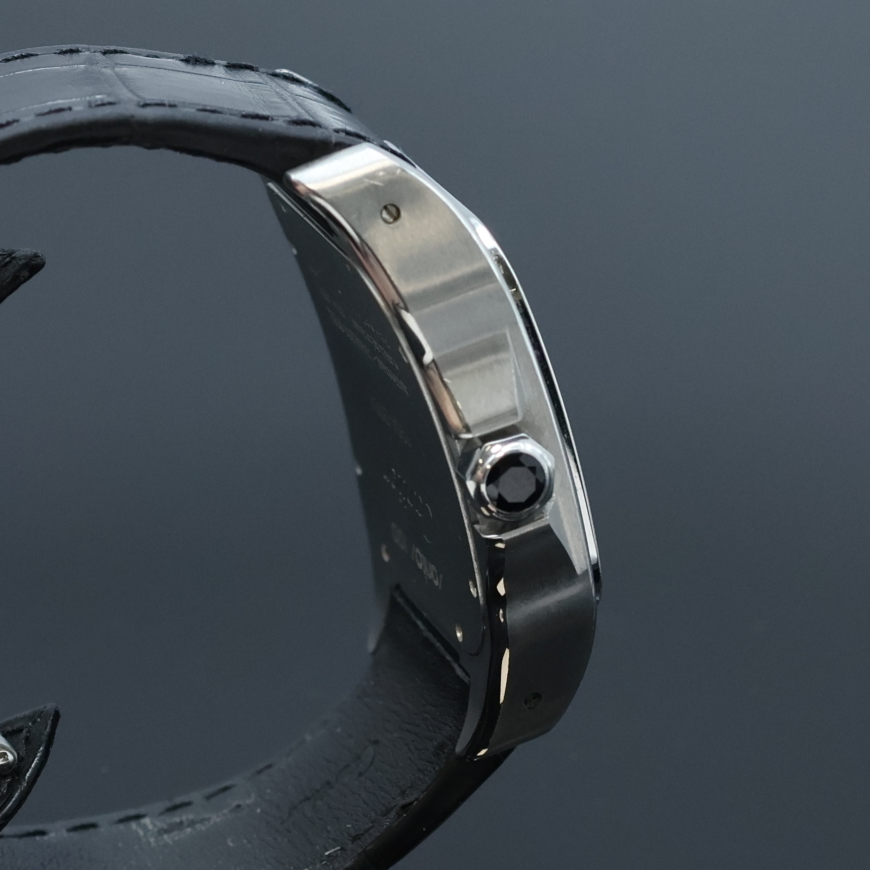 Detail d: CARTIER Armbanduhr Santos 100 Referenz 2656, Automatik, Schweiz um 2004, hergestellt zum 100. Jubiläum der Serie Santos, Edelstahlgeh. inkl. orig. ...