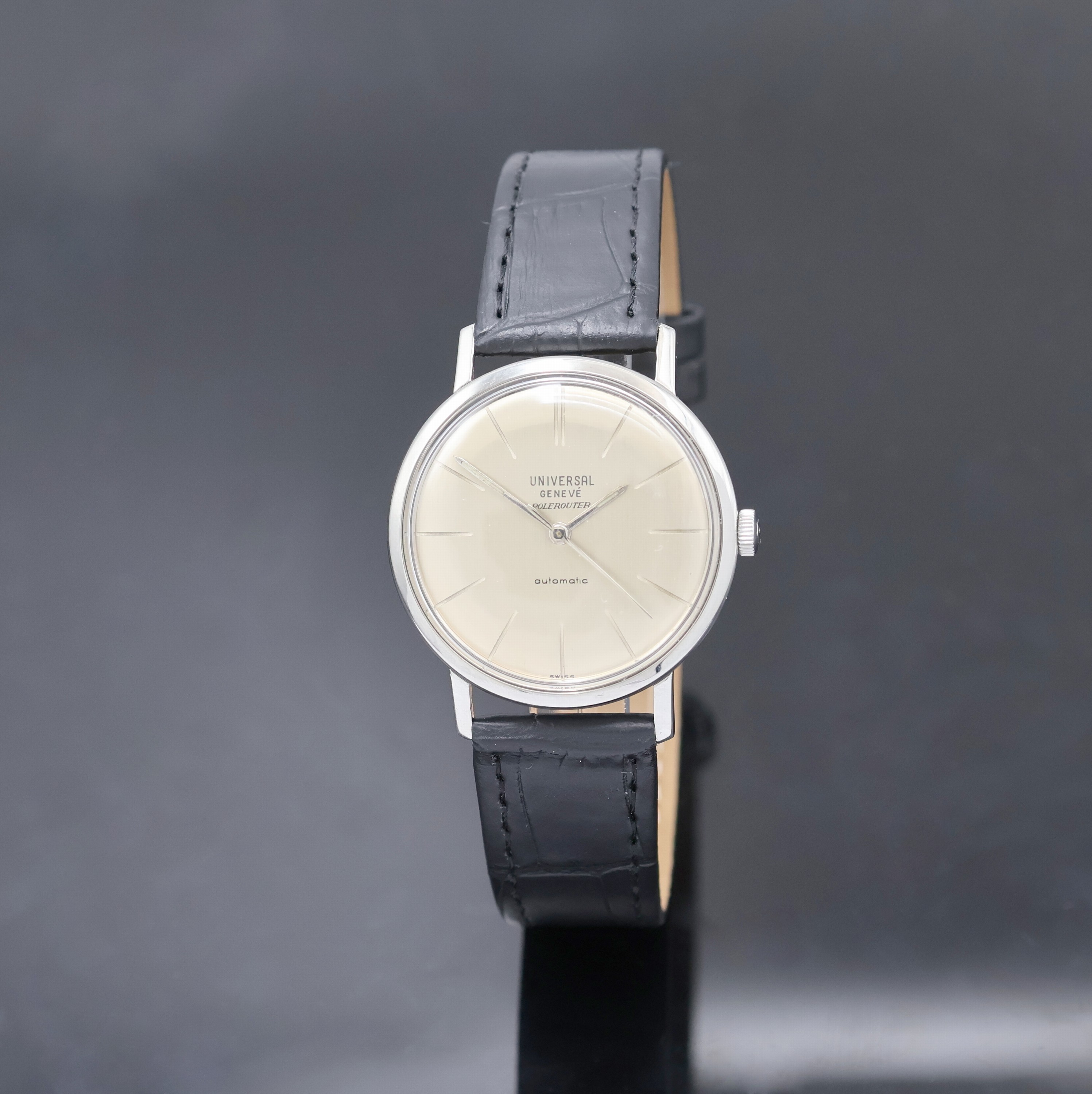 Image 27033175 - UNIVERSAL GENEVE Polerouter Armbanduhr, Schweiz um 1965, Automatik, flaches ...