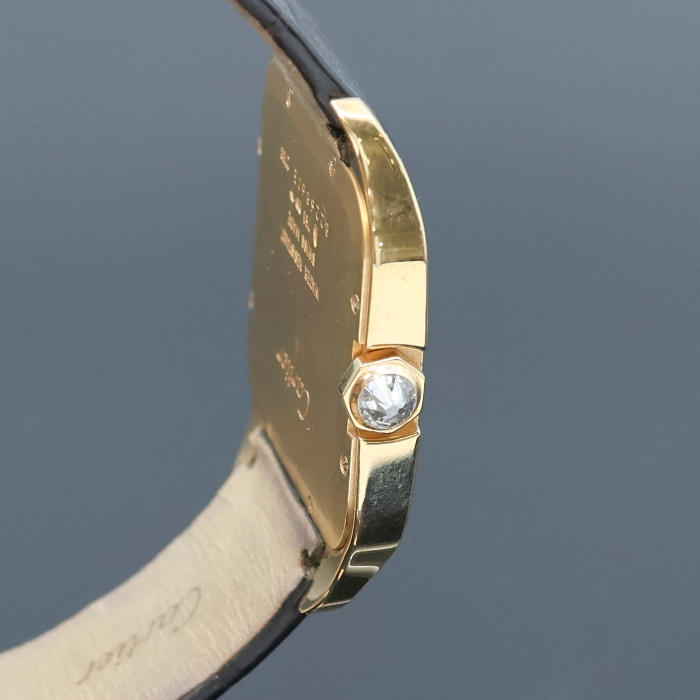 Detail c: CARTIER Santos Dumont eindrucksvolle, mit Brillanten besetze Damenarmbanduhr in Rosegold 750/000 Referenz 2788, Schweiz um 2006, quarz, massives, ...