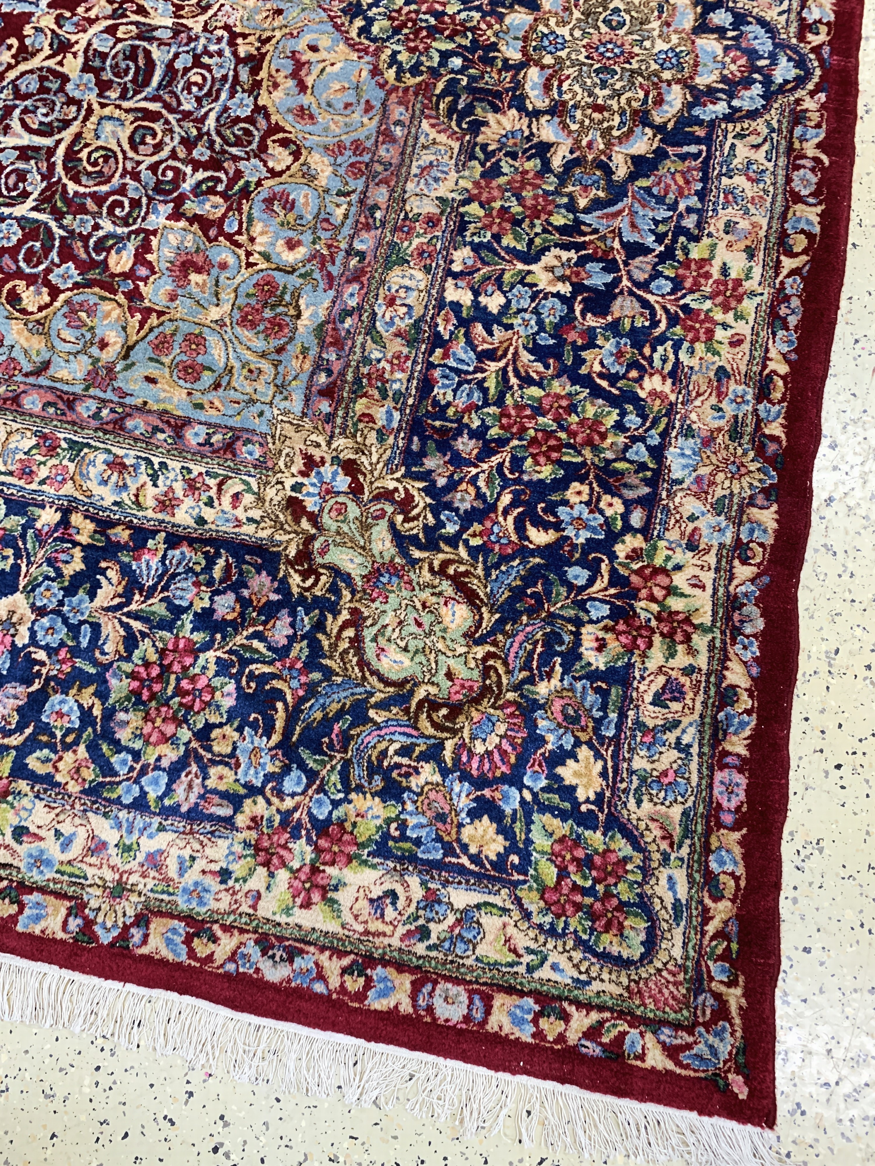 Detail a: Kerman Lawar, Persien, Mitte 20.Jhd, Wolle auf Baumwolle, ca. 470 x 365 cm, EHZ: 2-3
