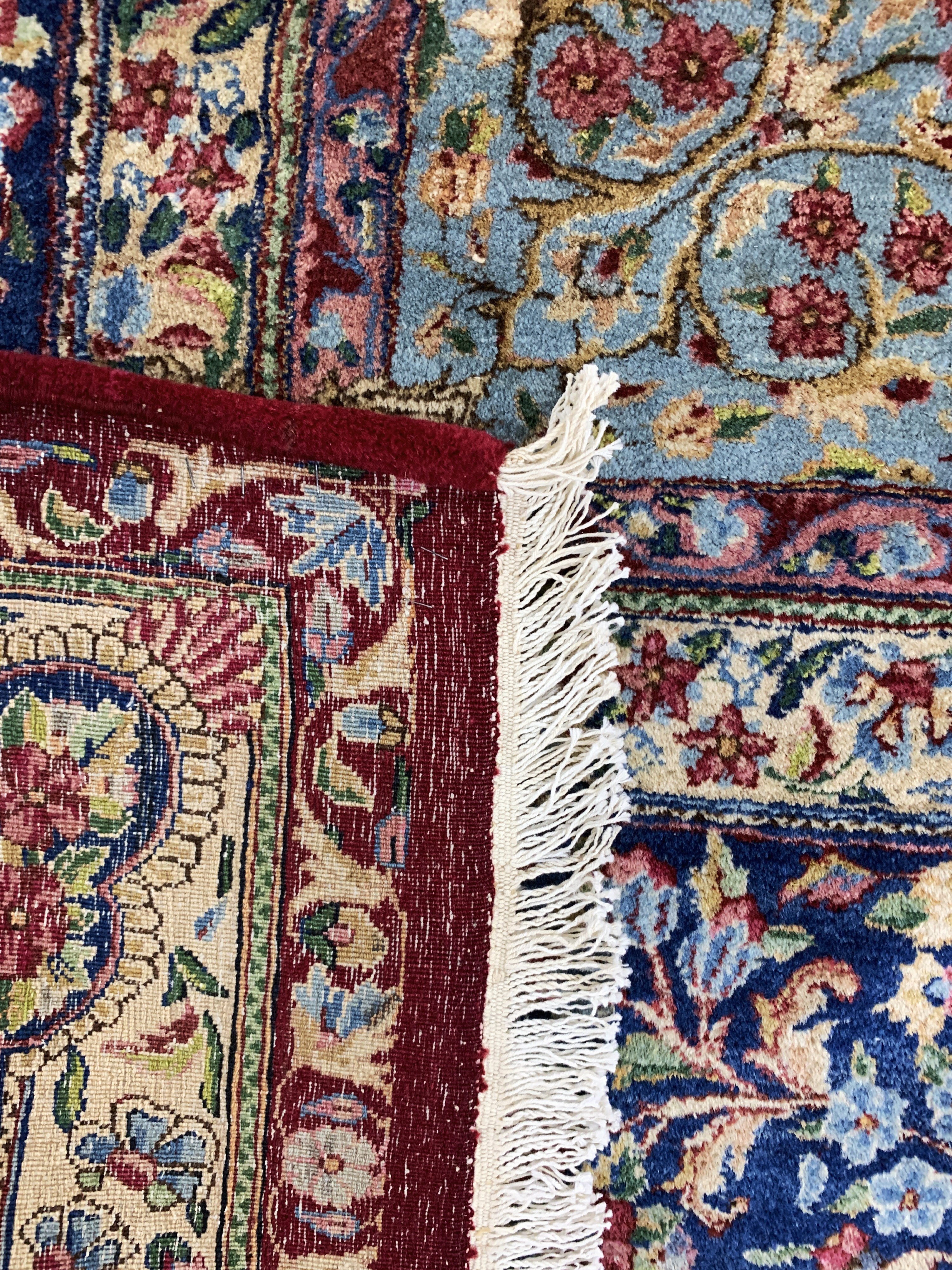 Detail j: Kerman Lawar, Persien, Mitte 20.Jhd, Wolle auf Baumwolle, ca. 470 x 365 cm, EHZ: 2-3