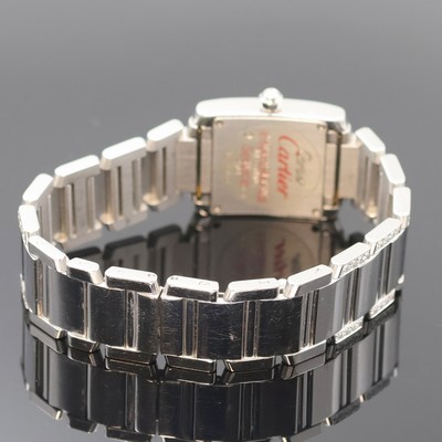 27033117b - CARTIER Damenarmbanduhr Tank Francaise in WG 750/000 mit Brillantbesatz Referenz 2403, ...