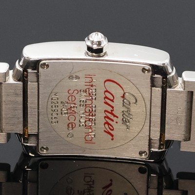 27033117d - CARTIER Damenarmbanduhr Tank Francaise in WG 750/000 mit Brillantbesatz Referenz 2403, ...