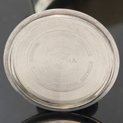 27033169g - MONDIA Memory sehr seltene Armbanduhr mit Rechenschieber und rückseitiger Weltzeit, ...