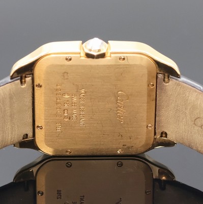 27033188d - CARTIER Santos Dumont eindrucksvolle, mit Brillanten besetze Damenarmbanduhr in Rosegold ...