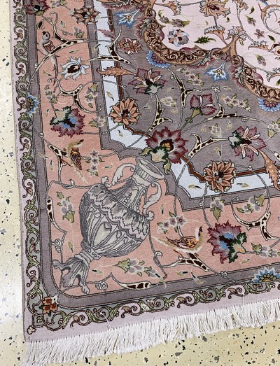 27033197b - Täbriz fein(50 Raj), Persien, Ende 20.Jhd, Korkwolle mit Seide, ca. 245 x 200 cm, ca. ...