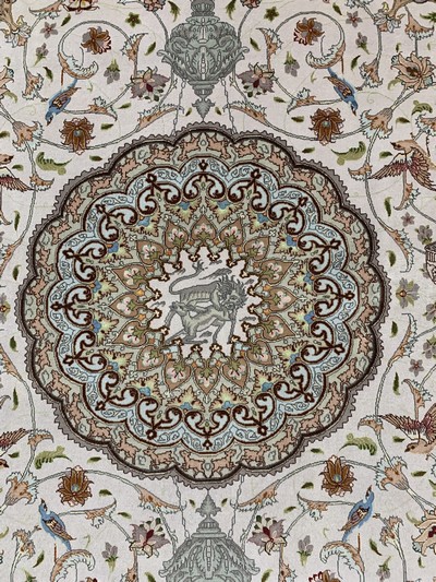 27033197d - Täbriz fein(50 Raj), Persien, Ende 20.Jhd, Korkwolle mit Seide, ca. 245 x 200 cm, ca. ...