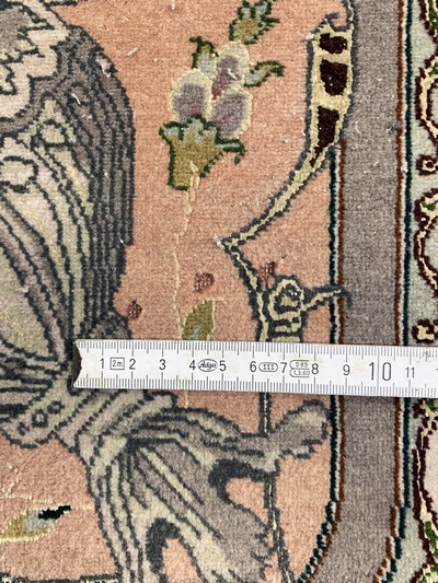 27033197j - Täbriz fein(50 Raj), Persien, Ende 20.Jhd, Korkwolle mit Seide, ca. 245 x 200 cm, ca. ...