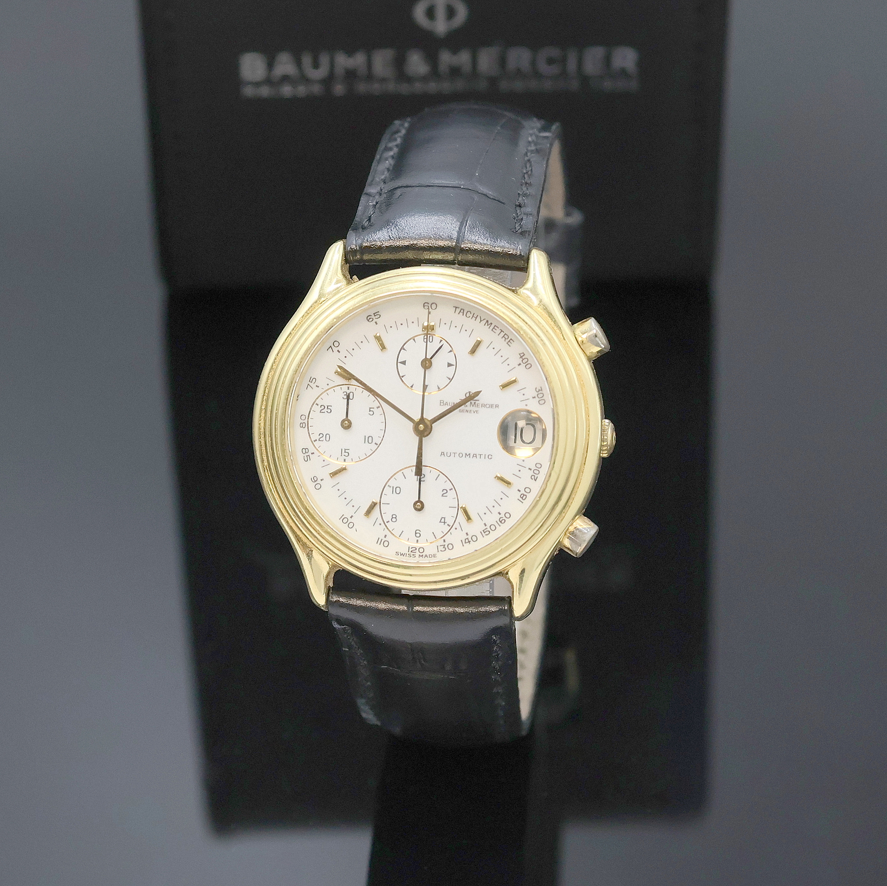 Image 27033202 - BAUME & MERCIER Armbandchronograph in GG 750/000 Referenz 86103, Automatik, Schweiz um ...
