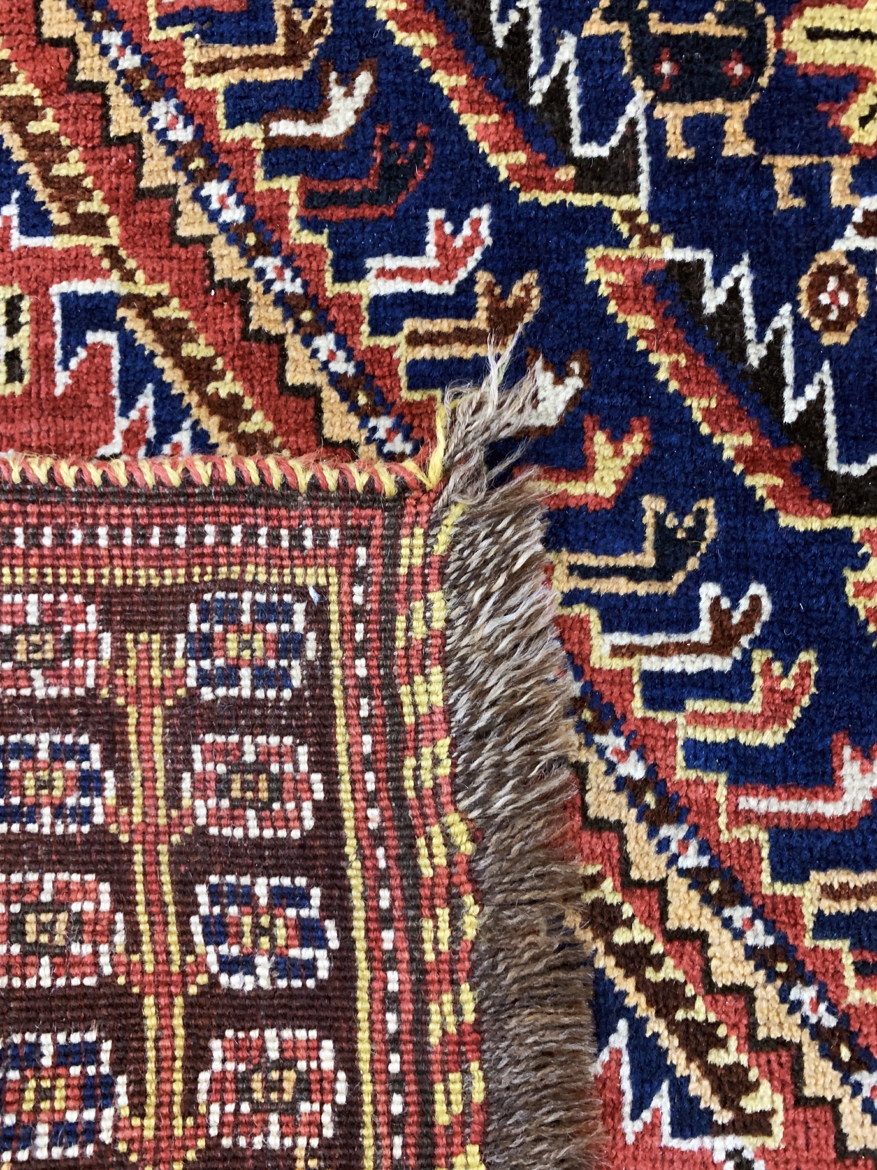 Detail f: Ghaschgai alt, Persien, Anfang 20.Jhd, Wolle auf Wolle, ca. 200 x 135 cm, EHZ: 2-3