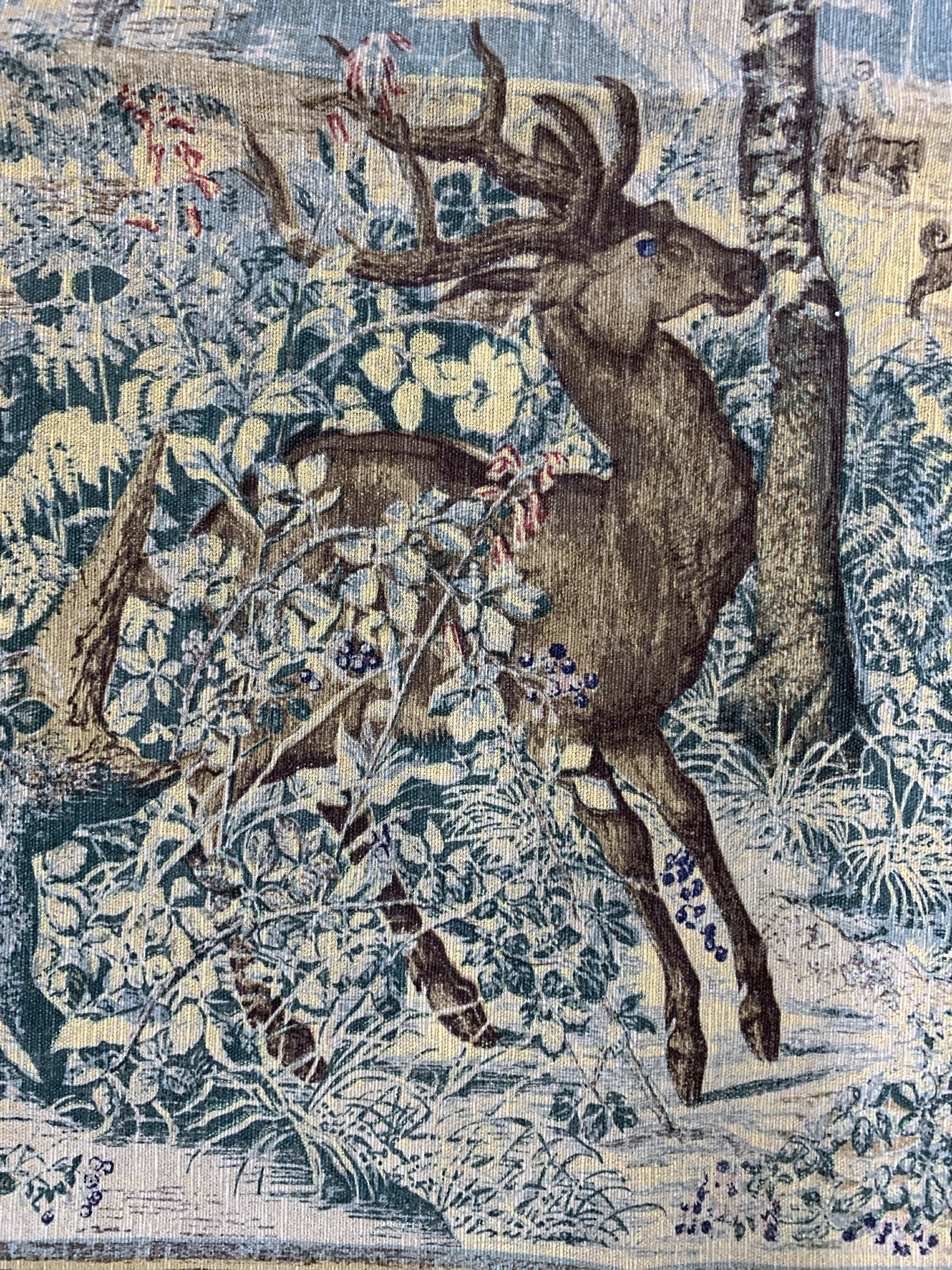 Detail f: Antiker Wandbehang, Frankreich, um 1900, auf Leinwand gedruckt, ca. 130 x 185 cm, EHZ: 2
