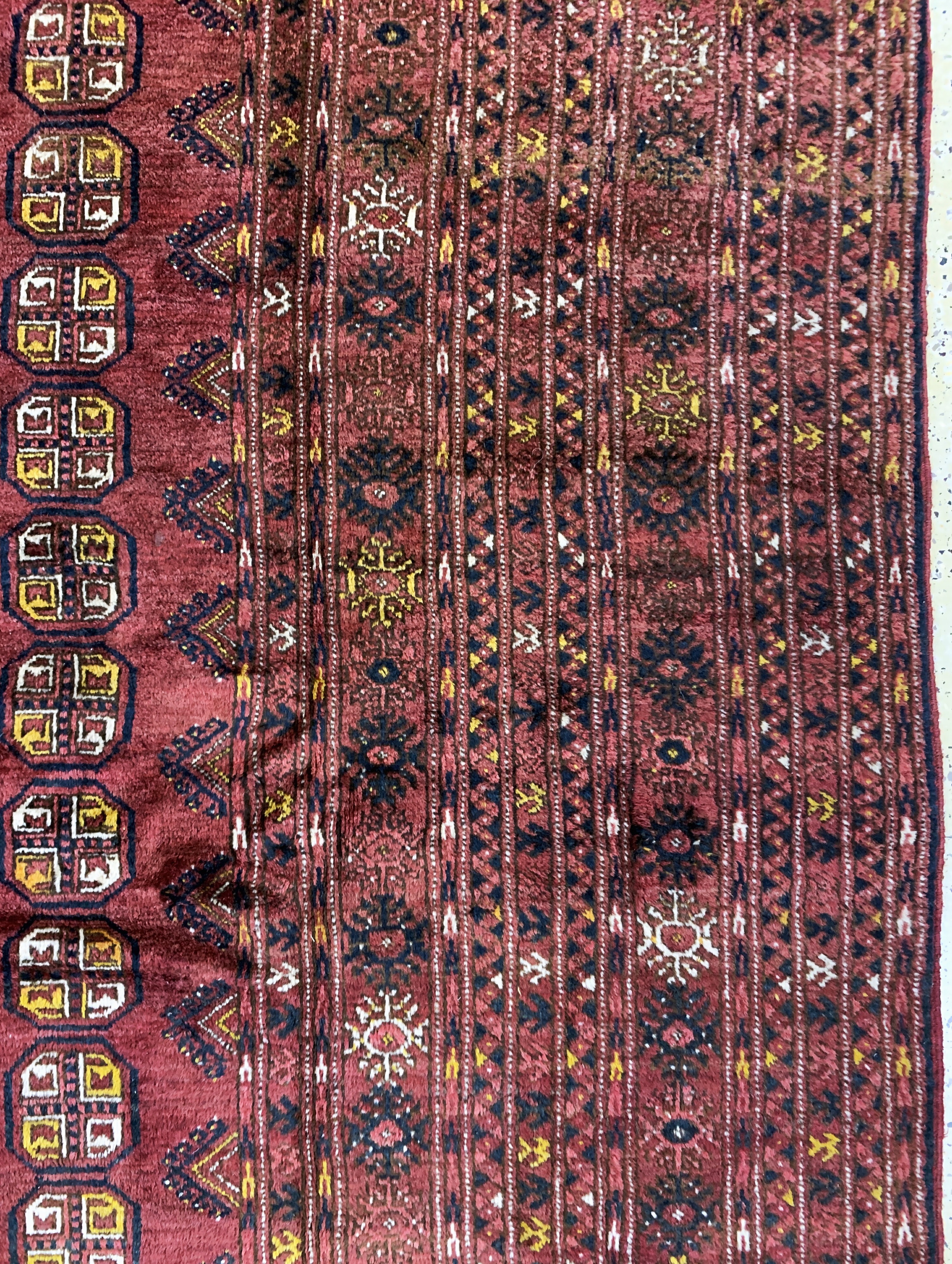 Detail f: Dolatabad, Afghanistan, Mitte 20.Jhd, Wolleauf Wolle, ca. 370 x 275 cm, EHZ: 2-3