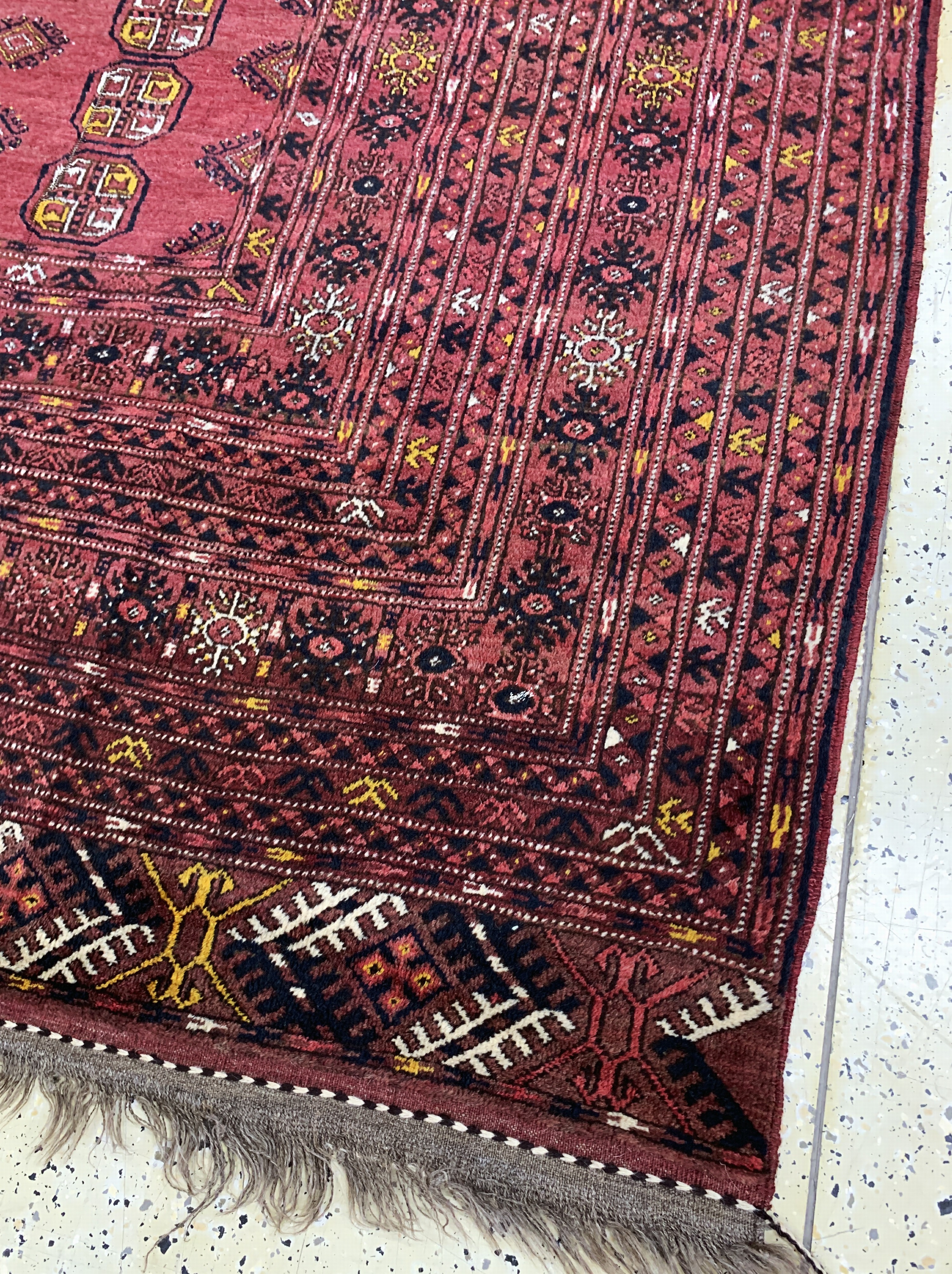 Detail g: Dolatabad, Afghanistan, Mitte 20.Jhd, Wolleauf Wolle, ca. 370 x 275 cm, EHZ: 2-3
