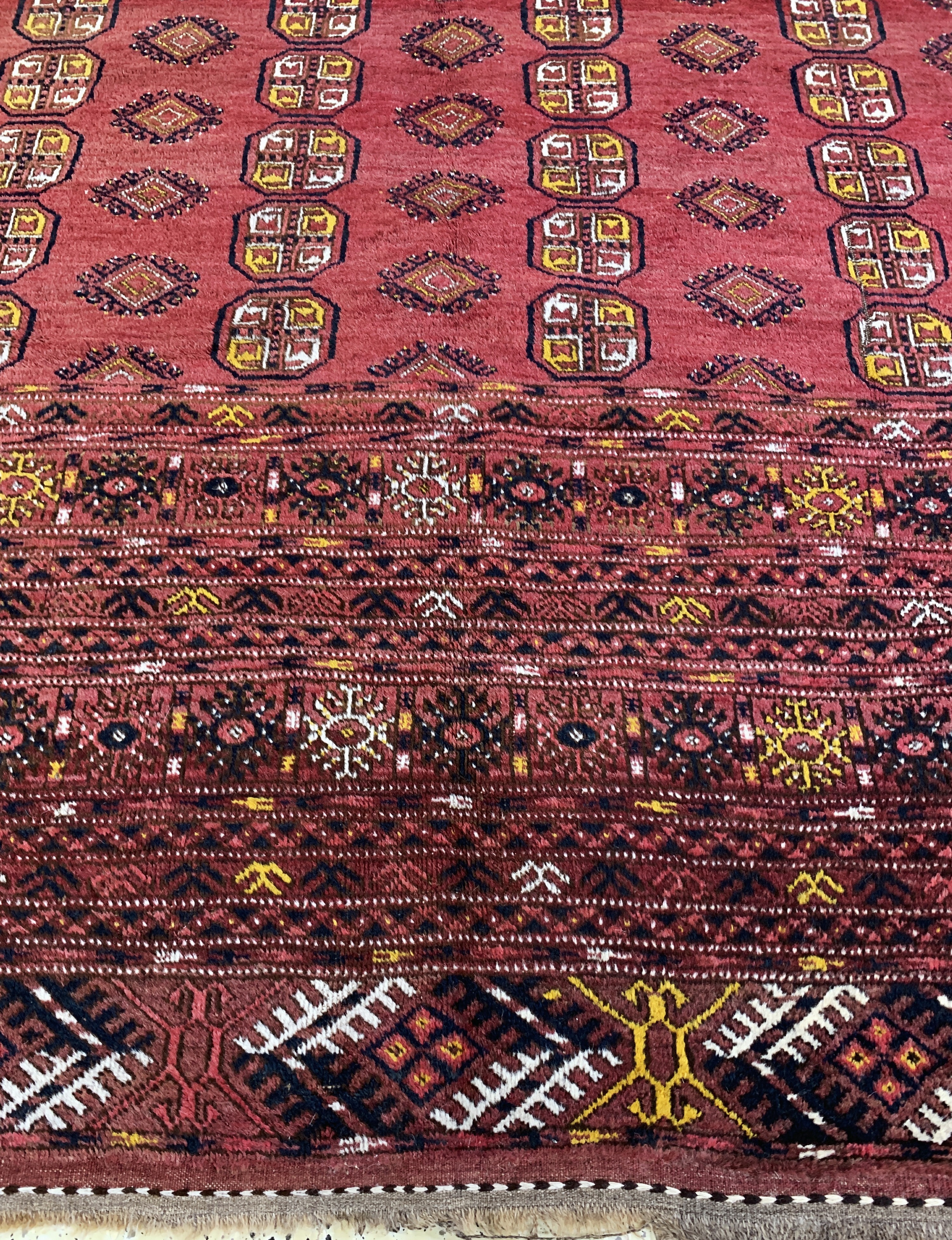 Detail h: Dolatabad, Afghanistan, Mitte 20.Jhd, Wolleauf Wolle, ca. 370 x 275 cm, EHZ: 2-3