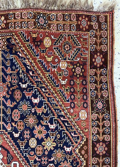 27033203d - Ghaschgai alt, Persien, Anfang 20.Jhd, Wolle auf Wolle, ca. 200 x 135 cm, EHZ: 2-3 ...