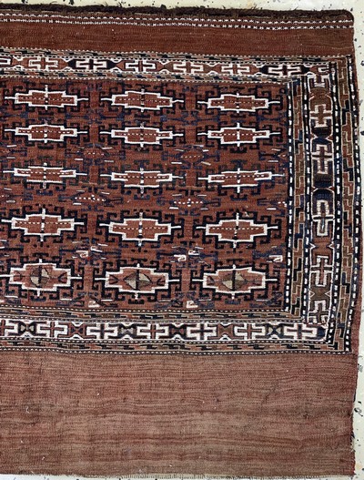 27033242a - Tschowal antik, Turkmenistan, um 1900, Wolle auf Wolle, ca. 100 x 72 cm, EHZ: 2 ...