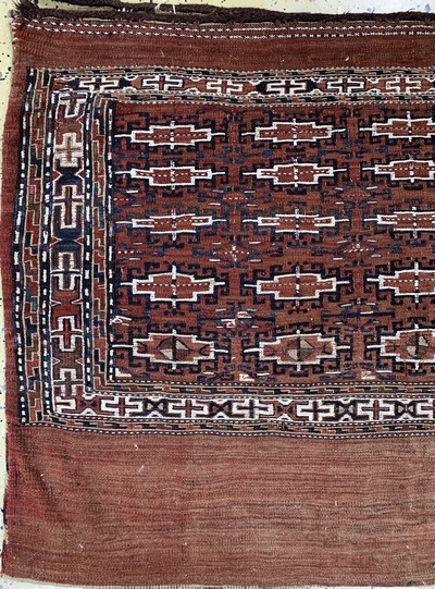 27033242b - Tschowal antik, Turkmenistan, um 1900, Wolle auf Wolle, ca. 100 x 72 cm, EHZ: 2 ...