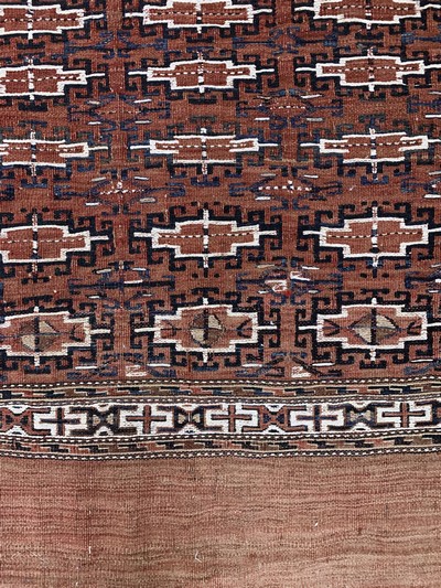 27033242c - Tschowal antik, Turkmenistan, um 1900, Wolle auf Wolle, ca. 100 x 72 cm, EHZ: 2 ...