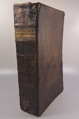 27033274a - Biblia Sacra vulgatae, sog. Cartier-Bibel, Konstanz, Jakob Friedrich Bez 1770, 4 Teile in ...