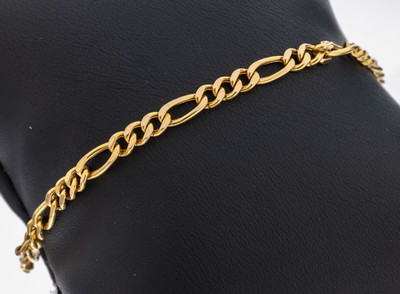 Image 14 kt Gold Armband, GG 585/000, L. ca. 18.5cm, Karabinerschließe, ca. 3.5 g