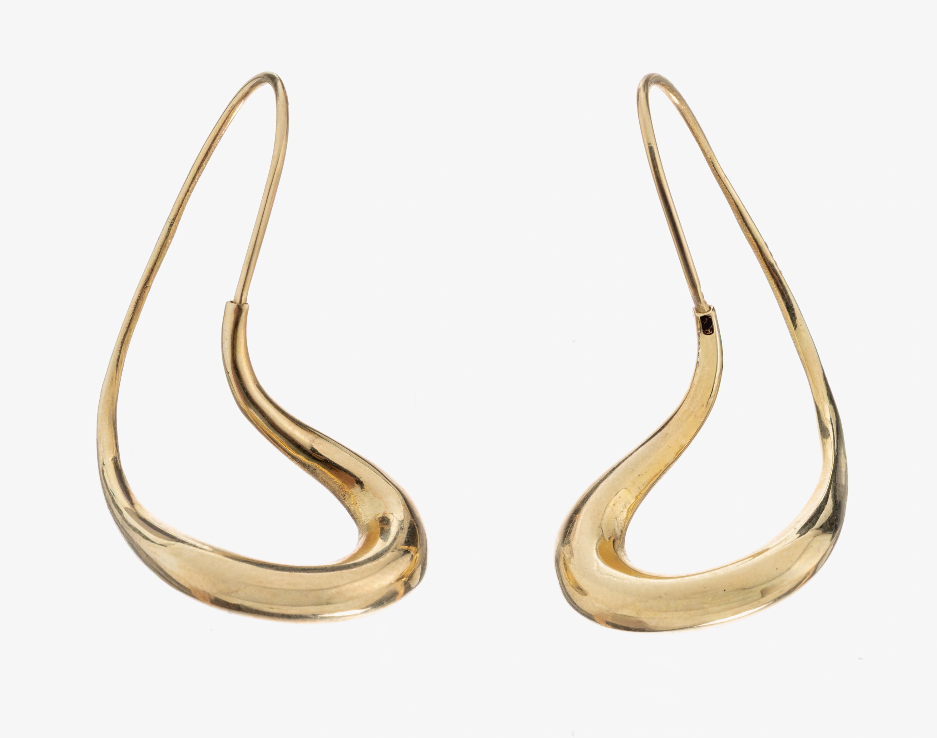 Image 27033411 - Paar 14 kt Gold Ohrhänger, GG 585/000 gepr., außergewöhnliches Design, L. ca. 4 cm, ...