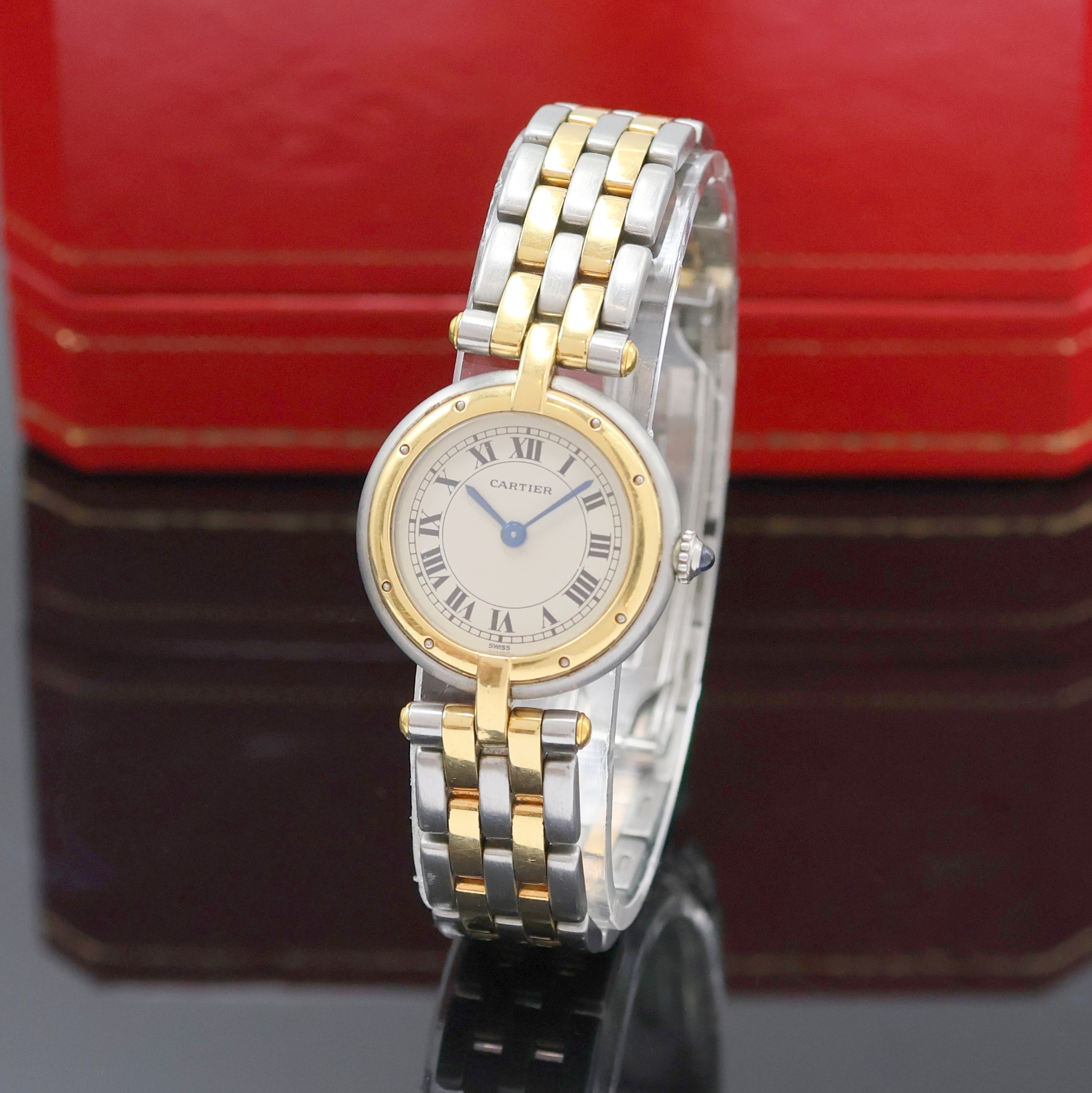 Image 27033420 - CARTIER Panthere Ronde Damenarmbanduhr in Stahl/Gold Referenz 1057920, Schweiz um 1990, ...