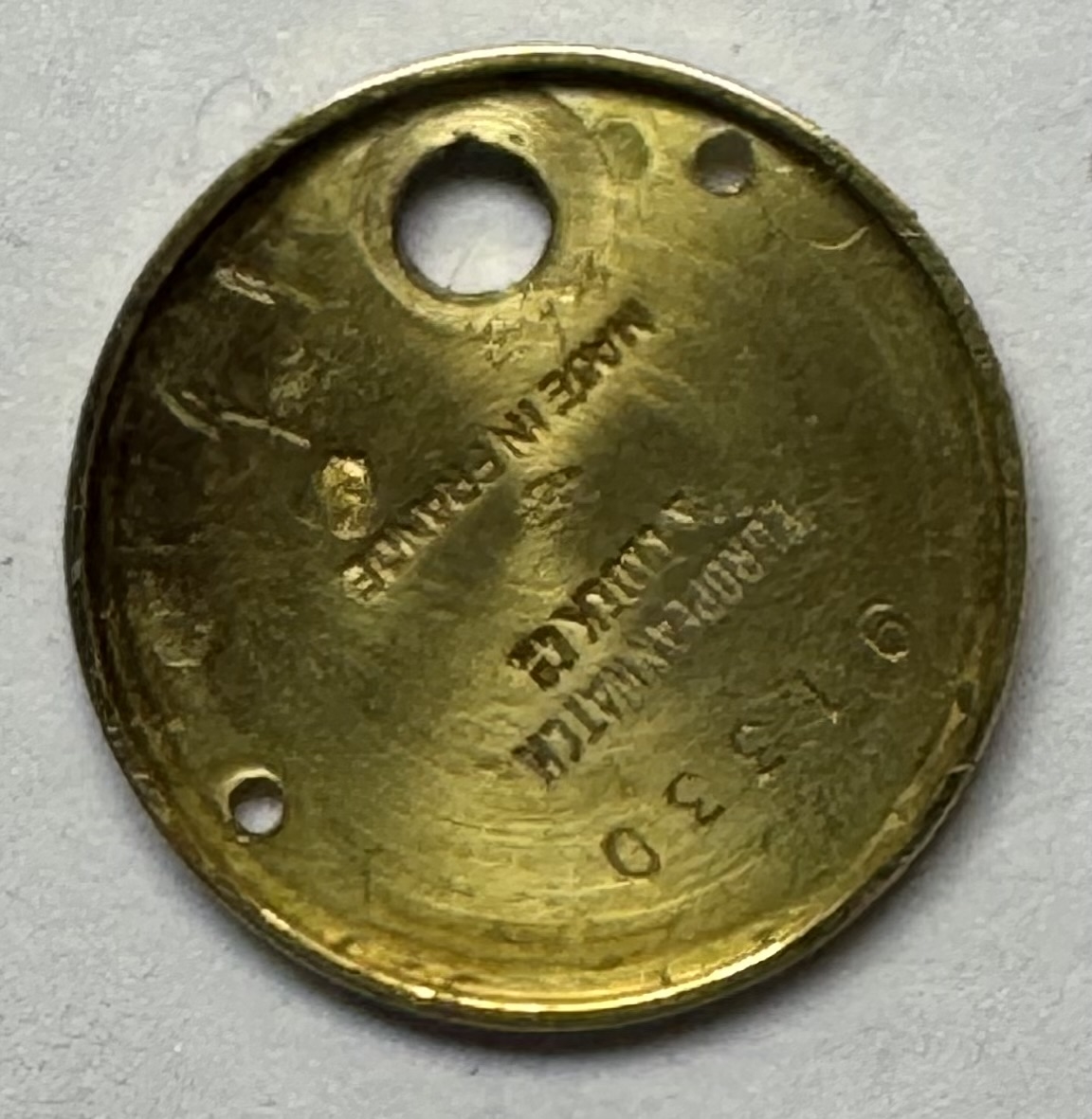 Detail e: CARTIER seltene Armbanduhr in GG 750/000, Schweiz um 1945, Handaufzug, sog. Backwinder, Boden 2-fach verschr., neutr. Lederband (Haltesteg b. 6 zu ...