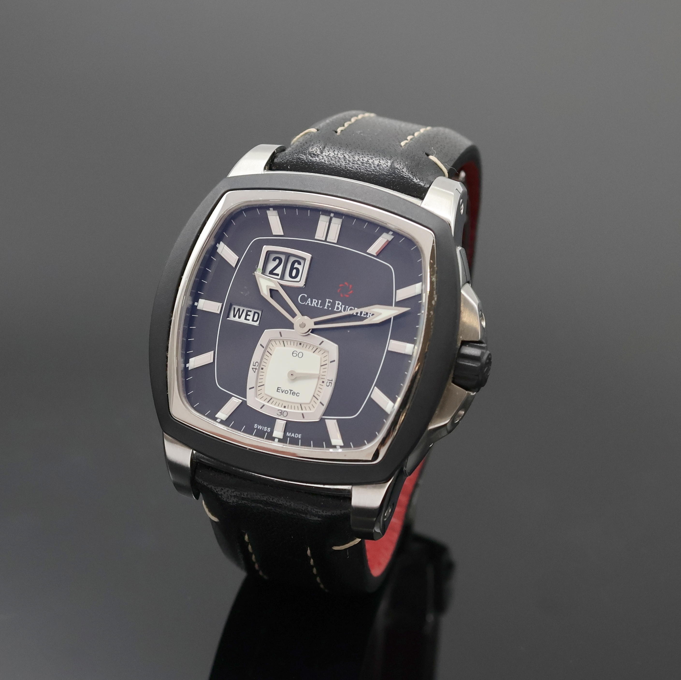 Image 27033472 - CARL F. BUCHERER Patravi Evotec Herrenarmbanduhr mit Großdatum und Wochentag Referenz ...