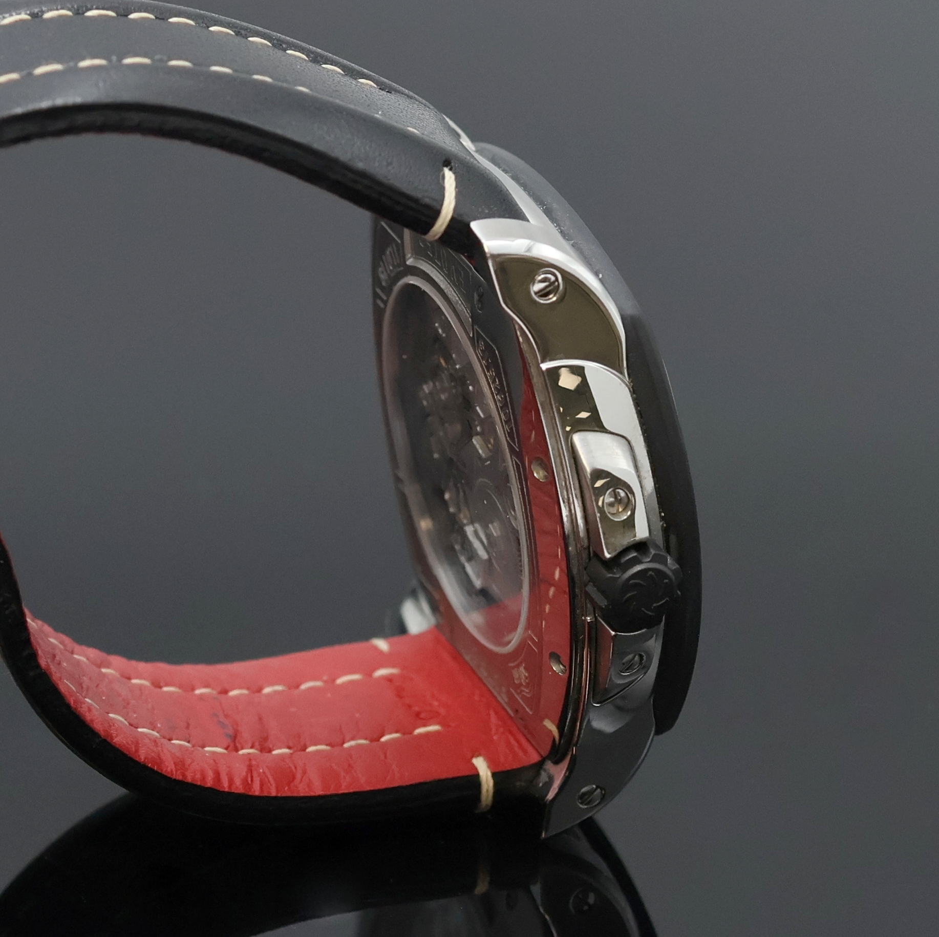 Detail c: CARL F. BUCHERER Patravi Evotec Herrenarmbanduhr mit Großdatum und Wochentag Referenz 10625.13, Schweiz um 2015, Automatik, beids. vergl. ...