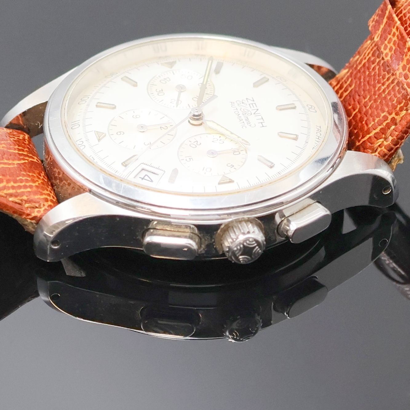 Detail c: ZENITH El Primero Armbandchronograph Referenz 02.0500.400, Schweiz um 2000, Automatik, beids. vergl. Geh. in Edelstahl inkl. Lederband m. orig. ...