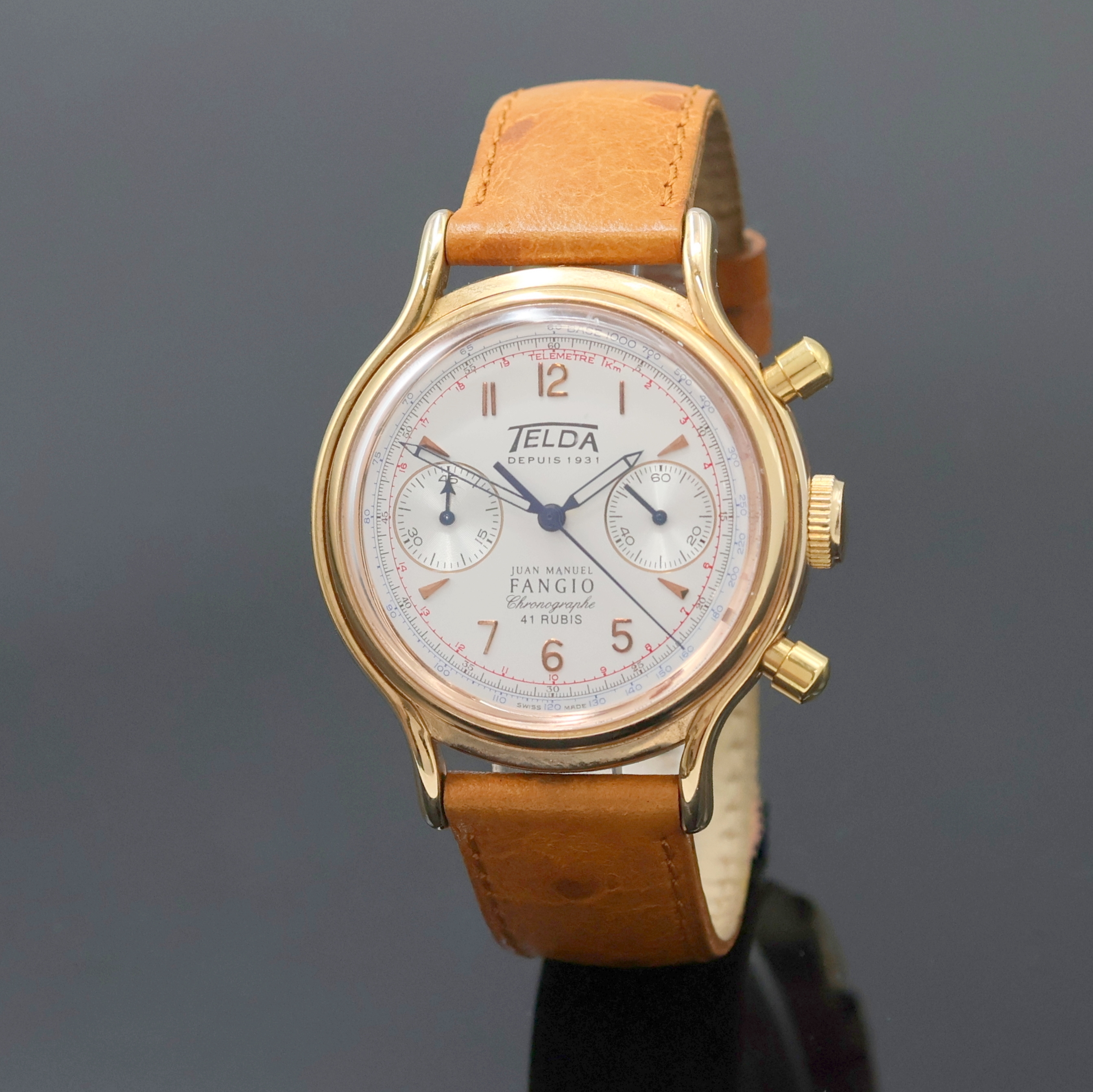 Image 27033495 - TELDA Juan Manuel Fangio auf 1000 Stück limitierter Armbandchronograph aus der ...