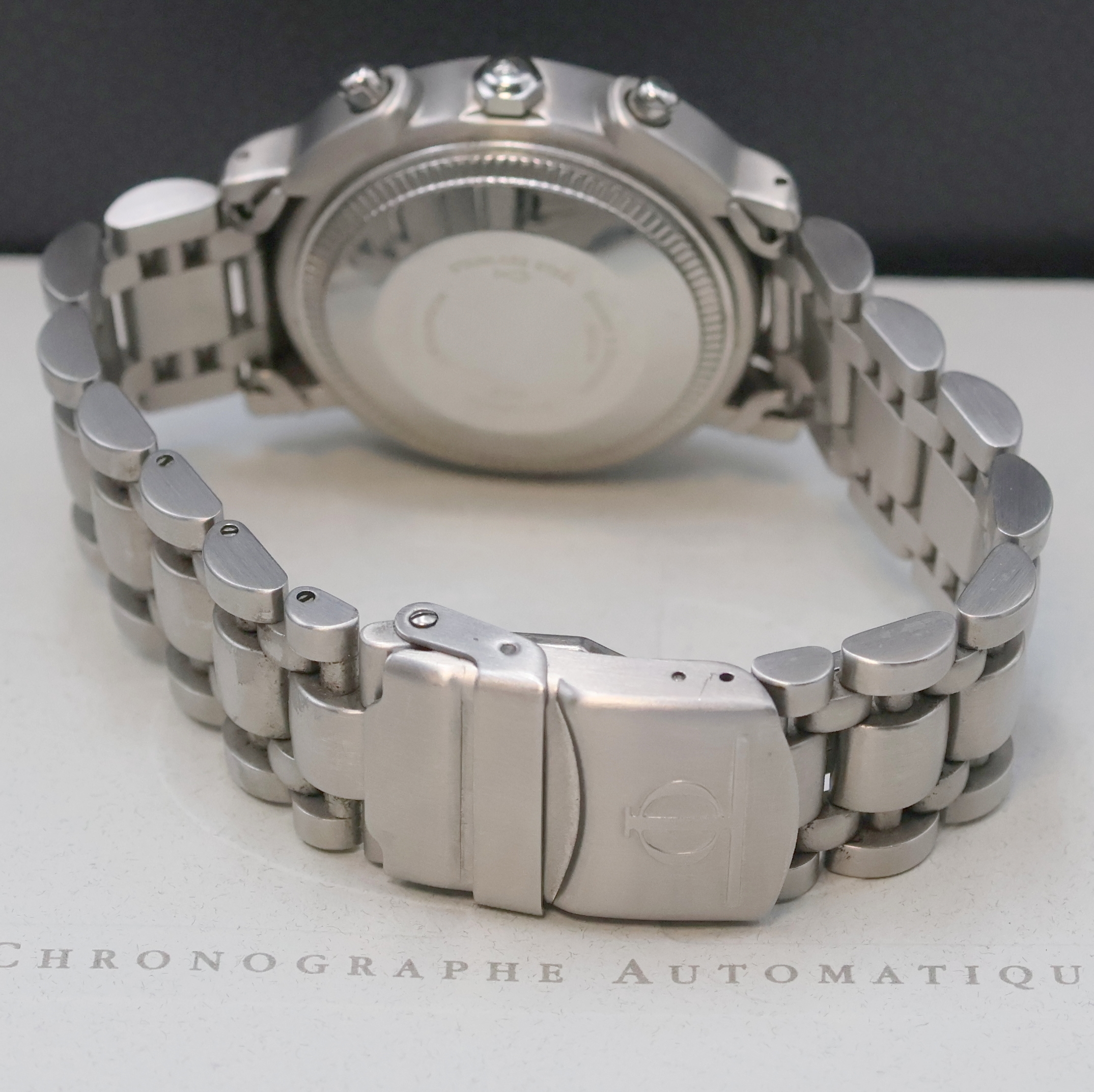 Detail b: BAUME & MERCIER Armbandchronograph Referenz MV04F023, Schweiz um 1997, Automatik, Edelstahlgeh. inkl. orig. Gliederband m. Faltschl., Boden verschr., ...