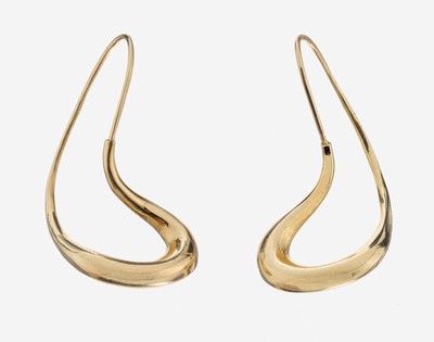 Image Paar 14 kt Gold Ohrhänger, GG 585/000 gepr., außergewöhnliches Design, L. ca. 4 cm, ...