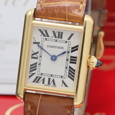 27033418a - CARTIER Tank Damenarmbanduhr in GG 750/000 Referenz 2442, Schweiz um 2000, quarz, 2- ...