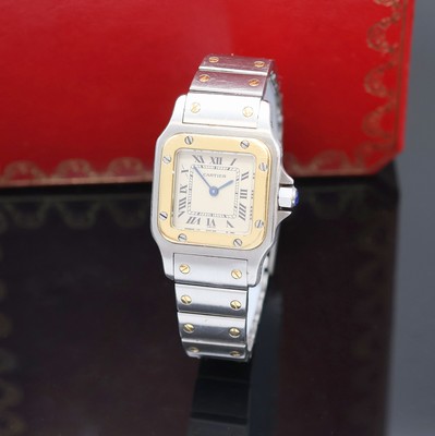 Image CARTIER Santos Damenarmbanduhr in Stahl/Gold Referenz 1057930, Schweiz um 1995, quarz, ...
