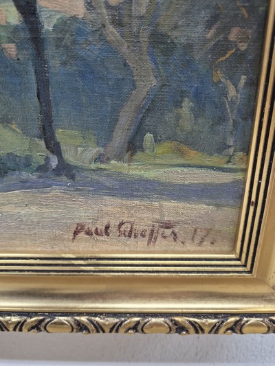 27033456a - Paul Scheffer, 1877 Kassel-1916 Berlin, ´Blick nach Zella´ so auf altem Etikett bez., ...