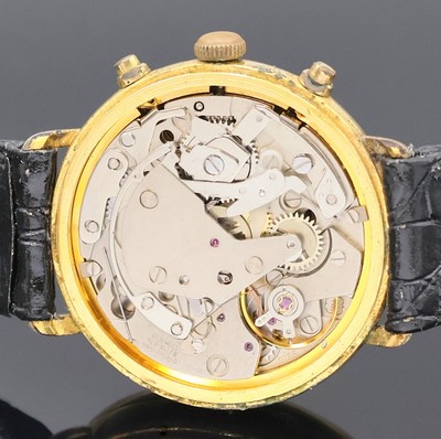 27033490d - YEMA vergoldeter Armbandchronograph, Schweiz/Frankreich um 1985, Handaufzug, Stahlboden ...